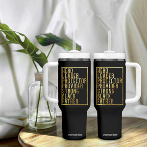 Strong Black Father Tumbler With Handle Hero Leader Provider Protector Gift