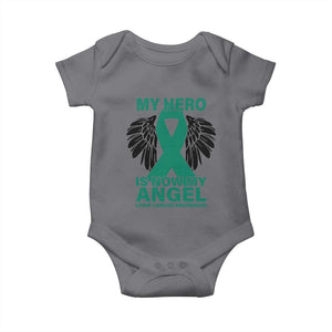 Liver Cancer Awareness Memorial Gift Baby Onesie My Hero Is Now My Angel