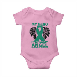Liver Cancer Awareness Memorial Gift Baby Onesie My Hero Is Now My Angel