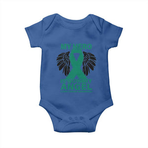 Liver Cancer Awareness Memorial Gift Baby Onesie My Hero Is Now My Angel