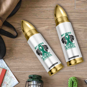 Liver Cancer Awareness Memorial Gift Bullet Tumbler My Hero Is Now My Angel