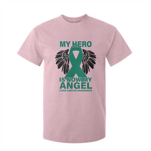 Liver Cancer Awareness Memorial Gift T Shirt For Kid My Hero Is Now My Angel