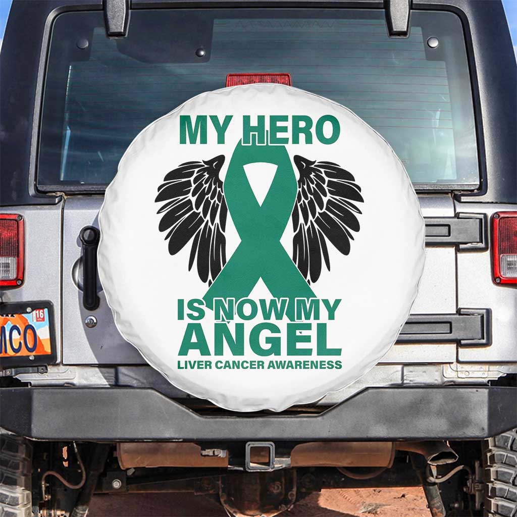 Liver Cancer Awareness Memorial Gift Spare Tire Cover My Hero Is Now My Angel