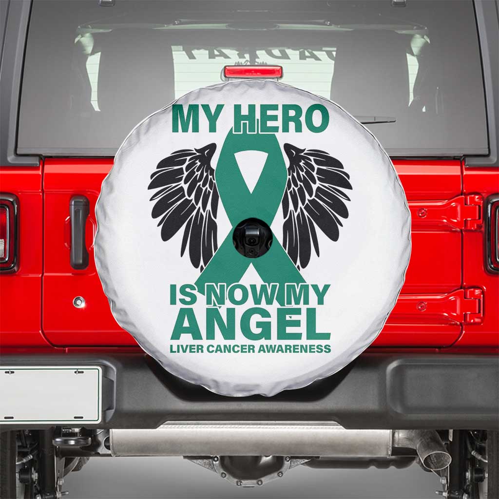 Liver Cancer Awareness Memorial Gift Spare Tire Cover My Hero Is Now My Angel