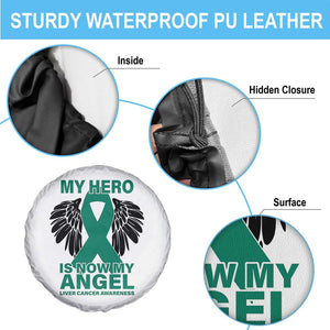 Liver Cancer Awareness Memorial Gift Spare Tire Cover My Hero Is Now My Angel