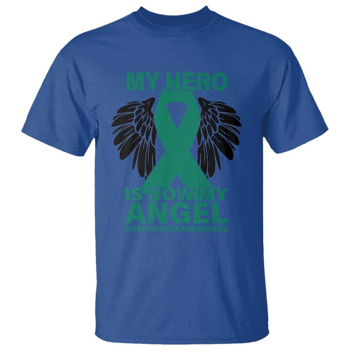 Liver Cancer Awareness Memorial Gift T Shirt My Hero Is Now My Angel