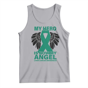 Liver Cancer Awareness Memorial Gift Tank Top My Hero Is Now My Angel
