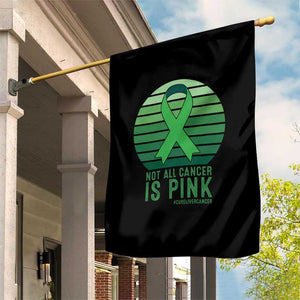 Liver Cancer Awareness Garden Flag Not All Cancer Is Pink Ribbon Support Gift