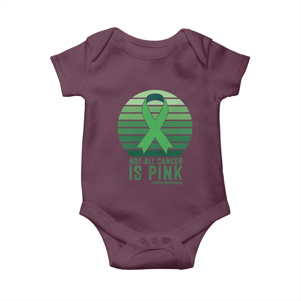 Liver Cancer Awareness Baby Onesie Not All Cancer Is Pink Ribbon Support Gift