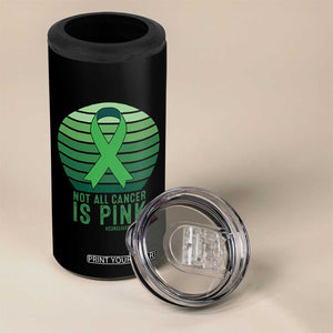 Liver Cancer Awareness 4 in 1 Can Cooler Tumbler Not All Cancer Is Pink Ribbon Support Gift