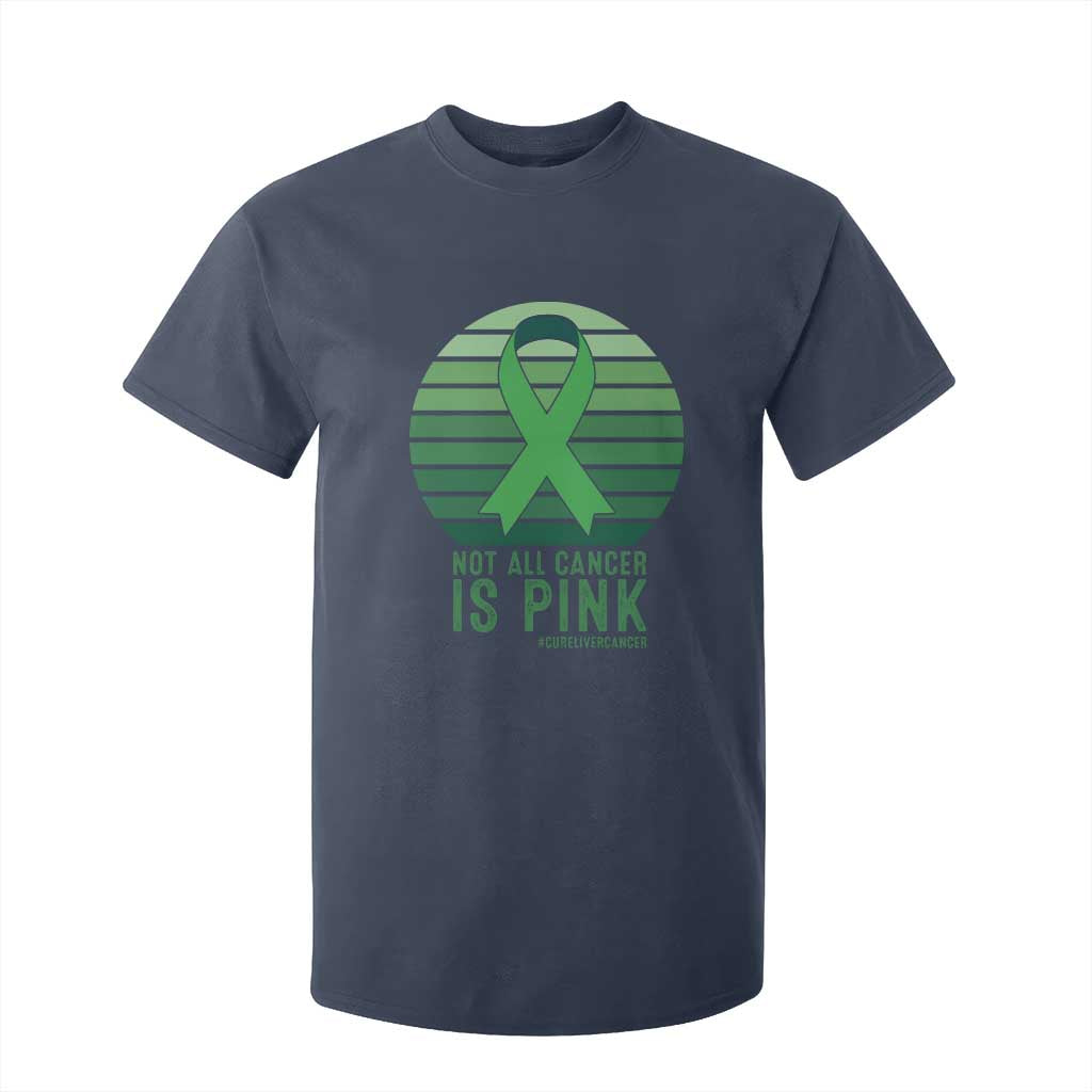 Liver Cancer Awareness T Shirt For Kid Not All Cancer Is Pink Ribbon Support Gift