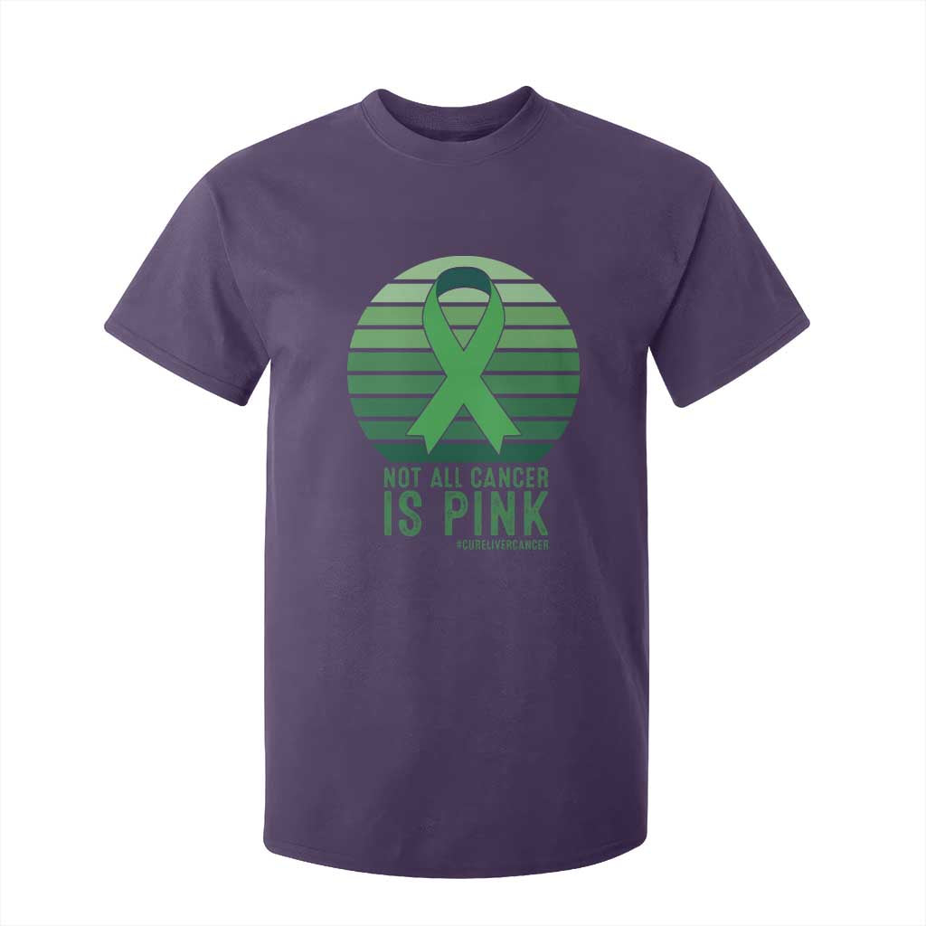 Liver Cancer Awareness T Shirt For Kid Not All Cancer Is Pink Ribbon Support Gift