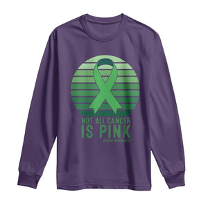 Liver Cancer Awareness Long Sleeve Shirt Not All Cancer Is Pink Ribbon Support Gift