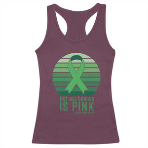 Liver Cancer Awareness Racerback Tank Top Not All Cancer Is Pink Ribbon Support Gift