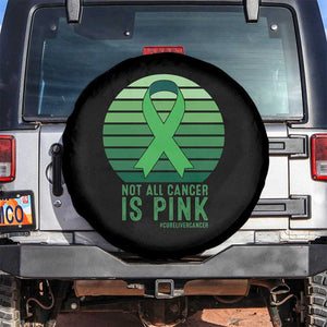 Liver Cancer Awareness Spare Tire Cover Not All Cancer Is Pink Ribbon Support Gift