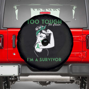 Liver Cancer Warrior Woman Gift Spare Tire Cover Too Tough For Cancer Im A Survivor