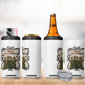 Halloween Feminist 4 in 1 Can Cooler Tumbler Girls Will Be Ghouls Women Empowerment TS12 Print Your Wear