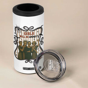 Halloween Feminist 4 in 1 Can Cooler Tumbler Girls Will Be Ghouls Women Empowerment TS12 Print Your Wear