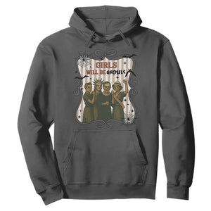 Halloween Feminist Hoodie Girls Will Be Ghouls Women Empowerment TS12 Dark Heather Print Your Wear