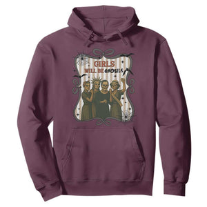 Halloween Feminist Hoodie Girls Will Be Ghouls Women Empowerment TS12 Maroon Print Your Wear