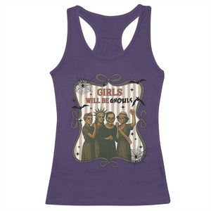 Halloween Feminist Racerback Tank Top Girls Will Be Ghouls Women Empowerment TS12 Purple Print Your Wear
