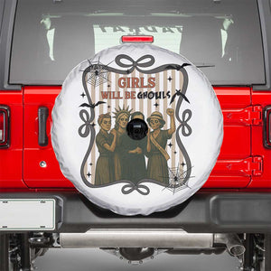 Halloween Feminist Spare Tire Cover Girls Will Be Ghouls Women Empowerment TS12 White Print Your Wear