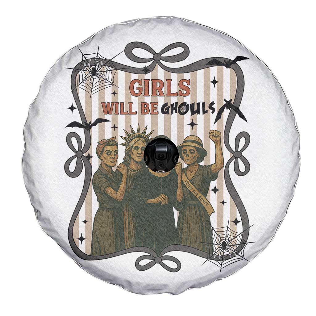 Halloween Feminist Spare Tire Cover Girls Will Be Ghouls Women Empowerment TS12 Print Your Wear