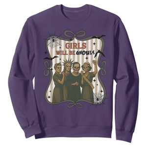 Halloween Feminist Sweatshirt Girls Will Be Ghouls Women Empowerment TS12 Purple Print Your Wear