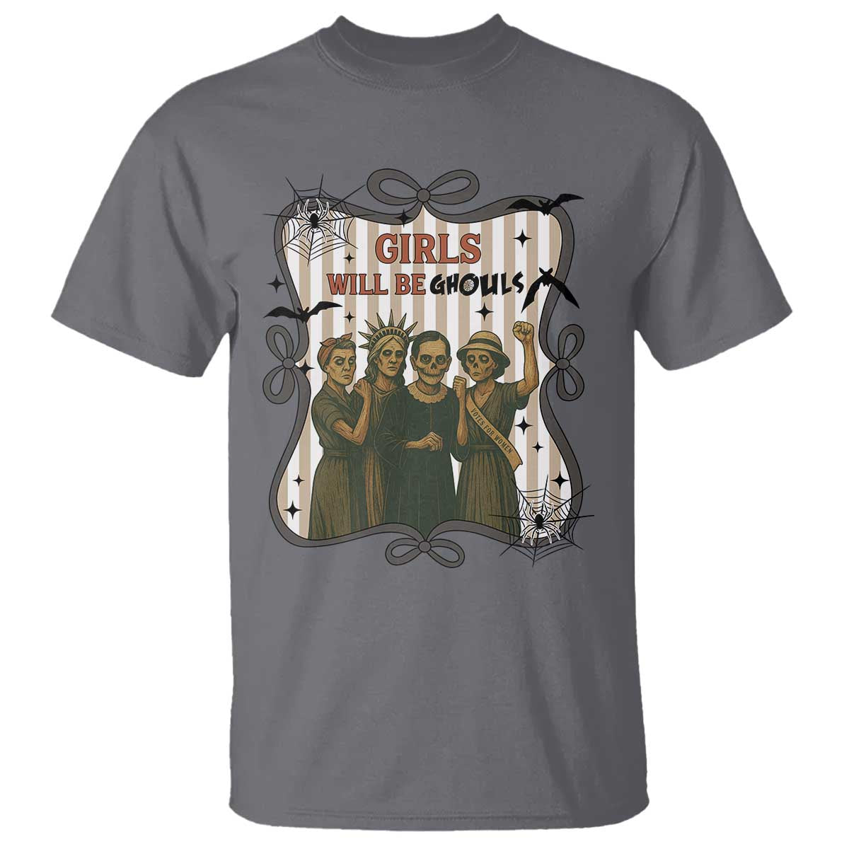 Halloween Feminist T Shirt Girls Will Be Ghouls Women Empowerment TS12 Charcoal Print Your Wear