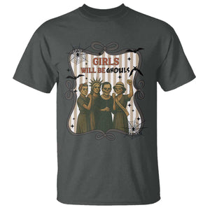 Halloween Feminist T Shirt Girls Will Be Ghouls Women Empowerment TS12 Dark Heather Print Your Wear