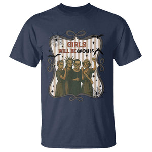 Halloween Feminist T Shirt Girls Will Be Ghouls Women Empowerment TS12 Navy Print Your Wear