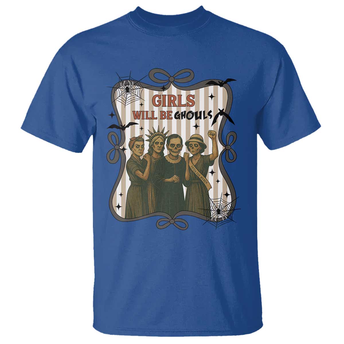Halloween Feminist T Shirt Girls Will Be Ghouls Women Empowerment TS12 Royal Blue Print Your Wear