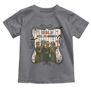 Halloween Feminist Toddler T Shirt Girls Will Be Ghouls Women Empowerment TS12 Charcoal Print Your Wear