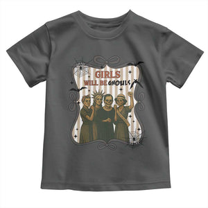 Halloween Feminist Toddler T Shirt Girls Will Be Ghouls Women Empowerment TS12 Dark Heather Print Your Wear