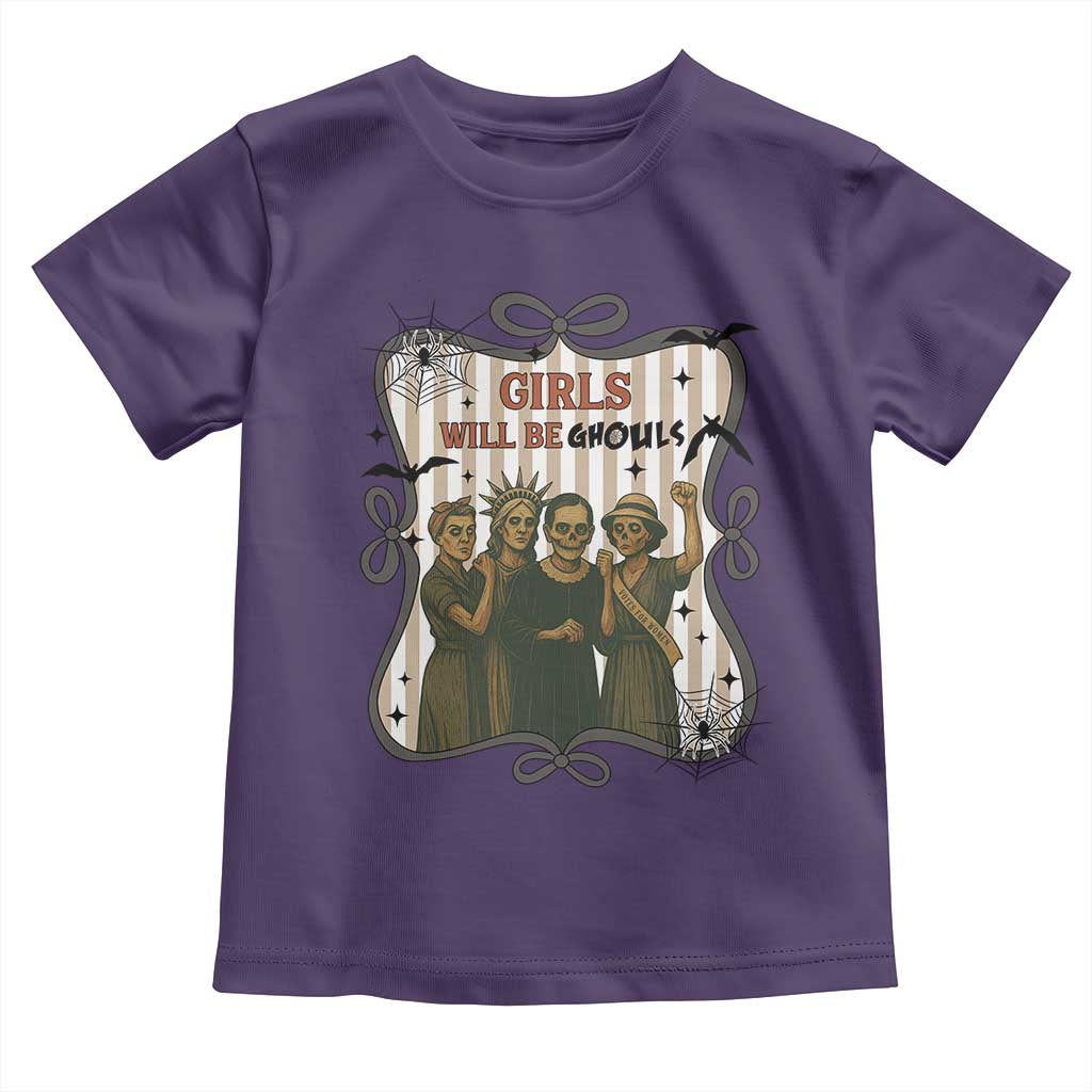 Halloween Feminist Toddler T Shirt Girls Will Be Ghouls Women Empowerment TS12 Purple Print Your Wear