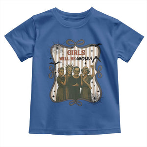 Halloween Feminist Toddler T Shirt Girls Will Be Ghouls Women Empowerment TS12 Royal Blue Print Your Wear