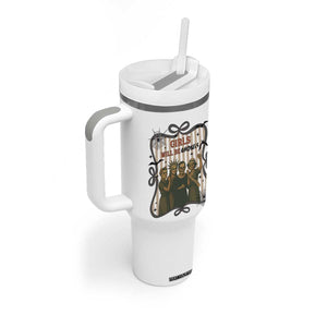 Halloween Feminist Tumbler With Handle Girls Will Be Ghouls Women Empowerment TS12 Print Your Wear
