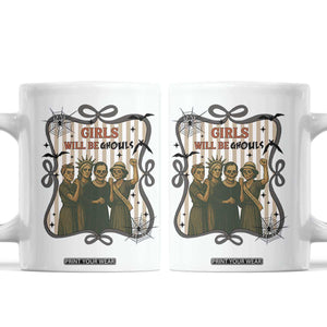 Halloween Feminist Coffee Mug Girls Will Be Ghouls Women Empowerment TS12 White Print Your Wear