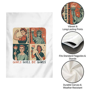 Girls Will Be Girls Garden Flag Patriotic Feminist USA Women TS12 Print Your Wear