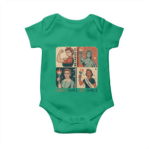 Girls Will Be Girls Baby Onesie Patriotic Feminist USA Women TS12 Irish Green Print Your Wear