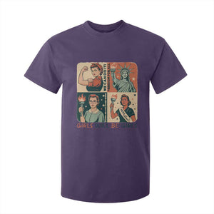 Girls Will Be Girls T Shirt For Kid Patriotic Feminist USA Women TS12 Purple Print Your Wear