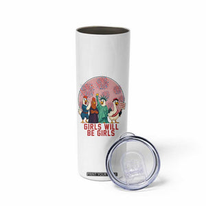 Girls Will Be Girls Skinny Tumbler Funny Patriotic Feathered Feminists Ducks TS12 Print Your Wear