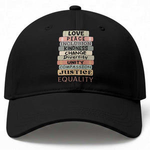 Human Rights Bookish Baseball Cap Kindness Peace Equality Flower For Women TS12 Print Your Wear