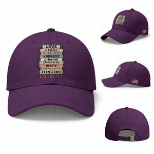 Human Rights Bookish Baseball Cap Kindness Peace Equality Flower For Women TS12 Baseball Cap Universal Fit Purple Print Your Wear