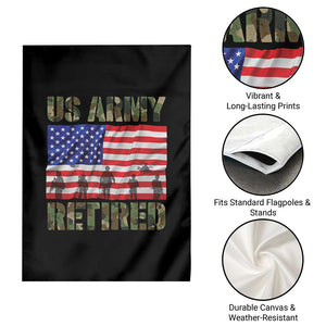 Retired Veteran Garden Flag American Flag US Army Patriotic USA Pride TS12 Print Your Wear