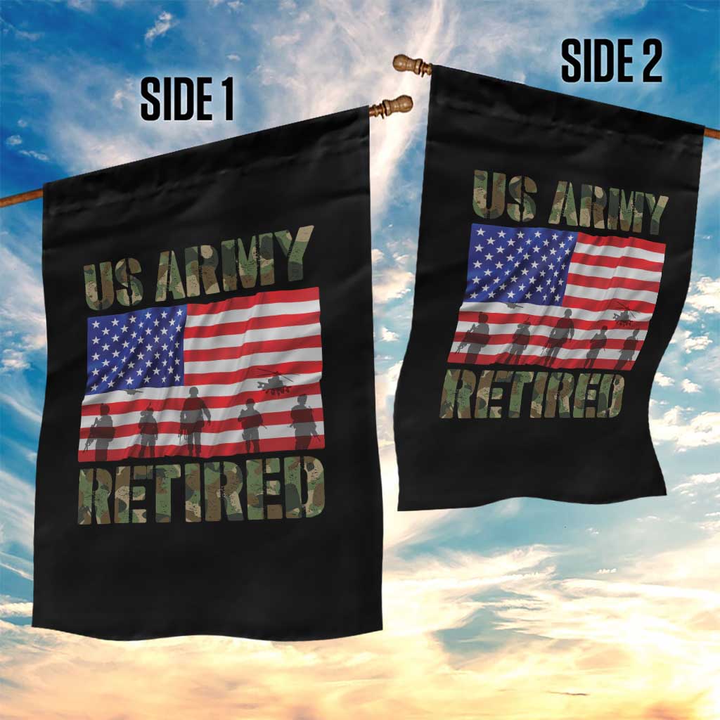 Retired Veteran Garden Flag American Flag US Army Patriotic USA Pride TS12 Print Your Wear