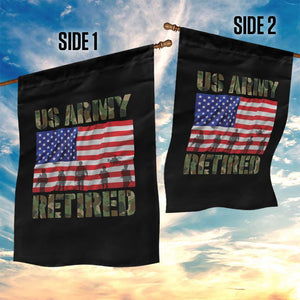 Retired Veteran Garden Flag American Flag US Army Patriotic USA Pride TS12 Print Your Wear
