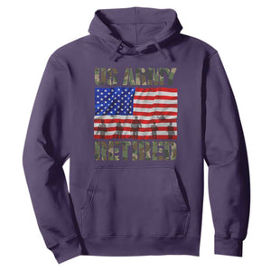 Retired Veteran Hoodie American Flag US Army Patriotic USA Pride TS12 Purple Print Your Wear