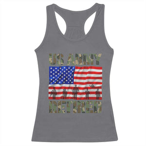 Retired Veteran Racerback Tank Top American Flag US Army Patriotic USA Pride TS12 Charcoal Print Your Wear