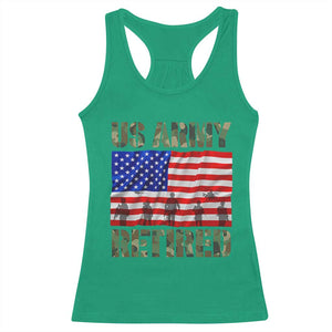 Retired Veteran Racerback Tank Top American Flag US Army Patriotic USA Pride TS12 Irish Green Print Your Wear
